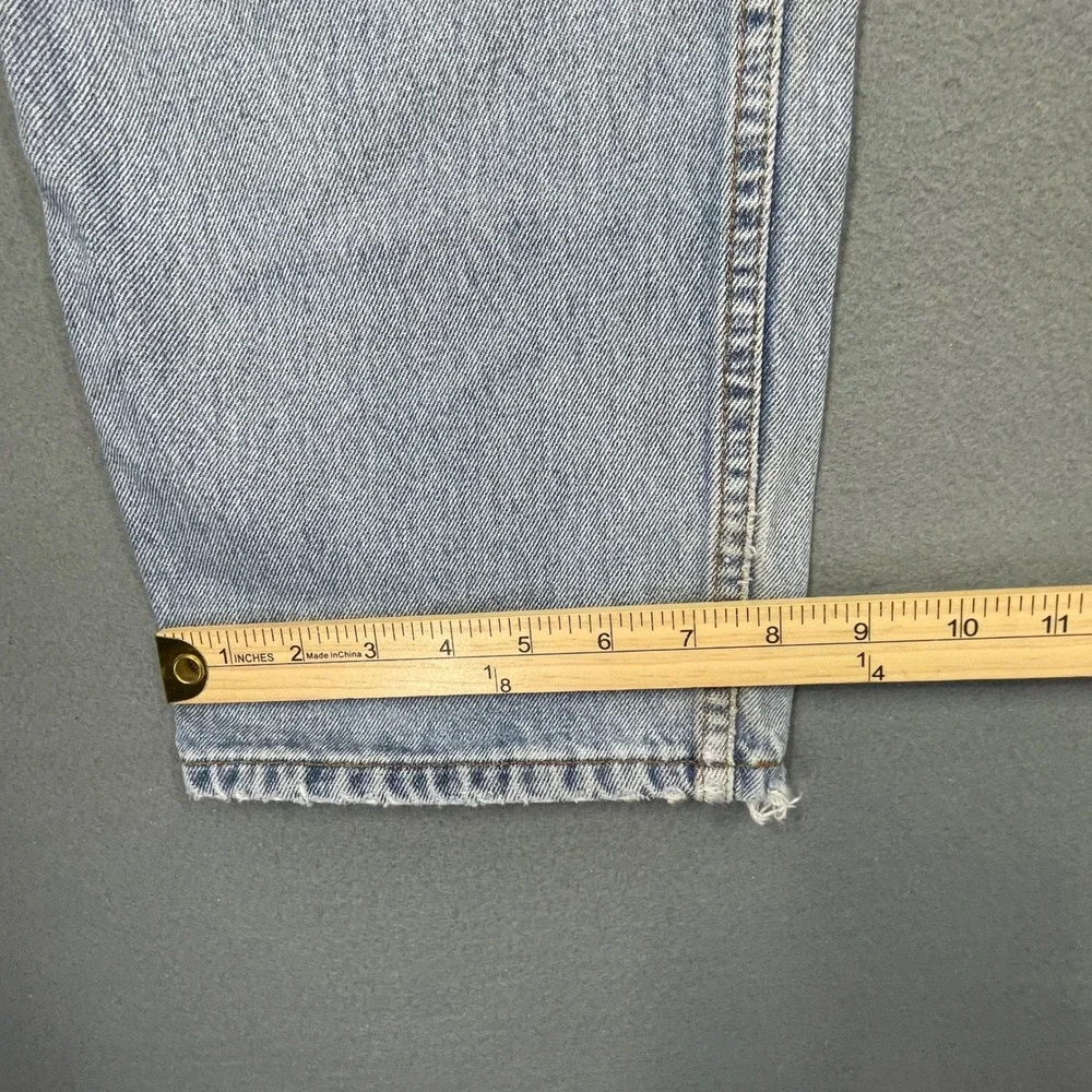 Vtg 90s Levi Blue 550 Relaxed Fit Tapered Leg Distressed Denim Jeans Mens 38x30